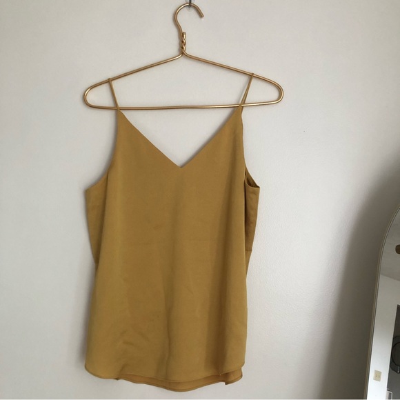 Express Mustard Yellow Flowy Tanktop - Picture 4 of 5